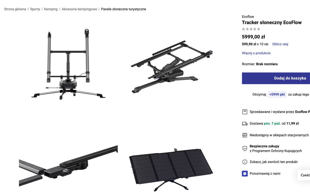 Tracker słoneczny EcoFlow / Fotowoltaika