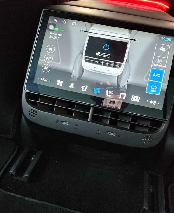 Ecrã traseiro Tesla Android CPU 8-core 4+64GB compatível Model 3 e Y