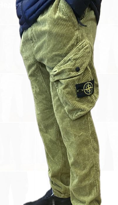 Штани чоловічі STONE ISLAND Velvet Corduroy Cargo/ Оригінал/