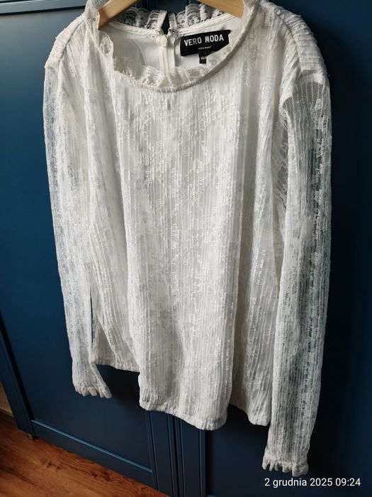 Bluzka dwie warstwy koronka Vero Moda mgiełka 165 cm S/M
