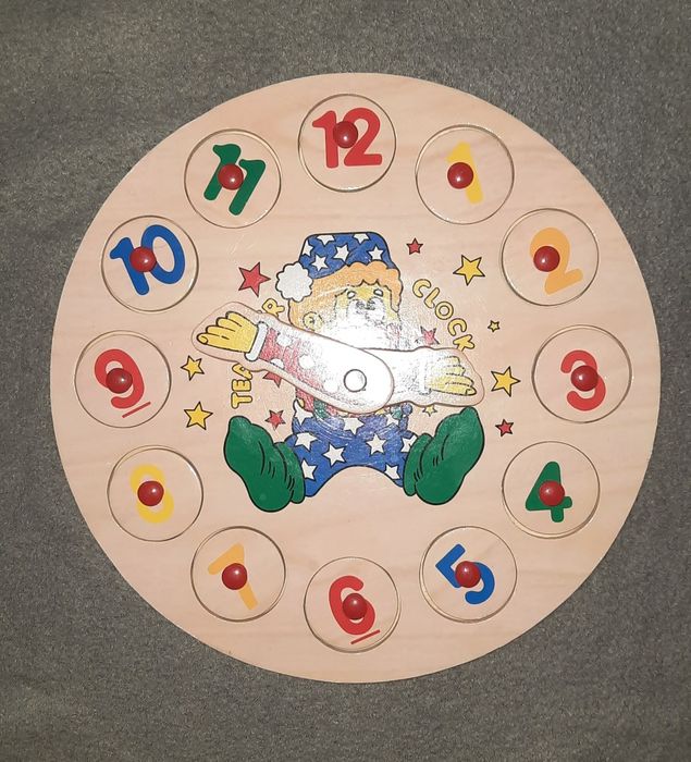 Деревянные вкладыши сортер рамка часы игрушки для малышей