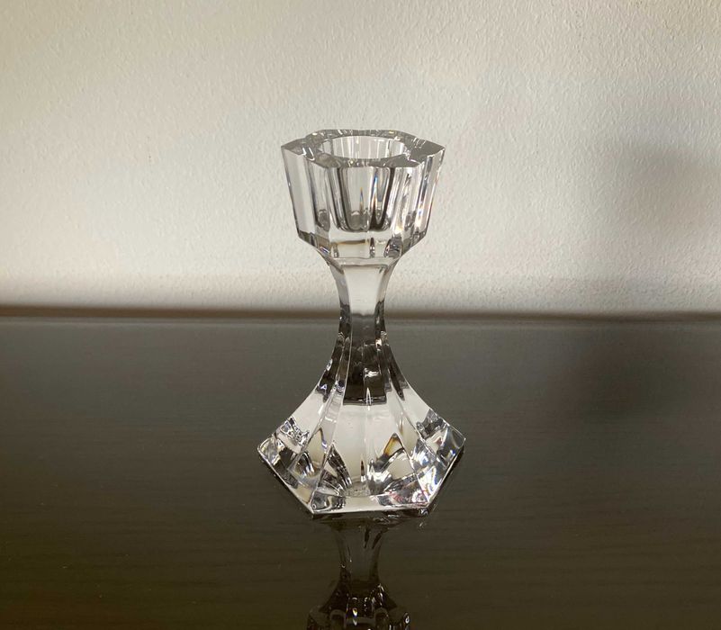 Castiçal de cristal marca Atlantis sem uso