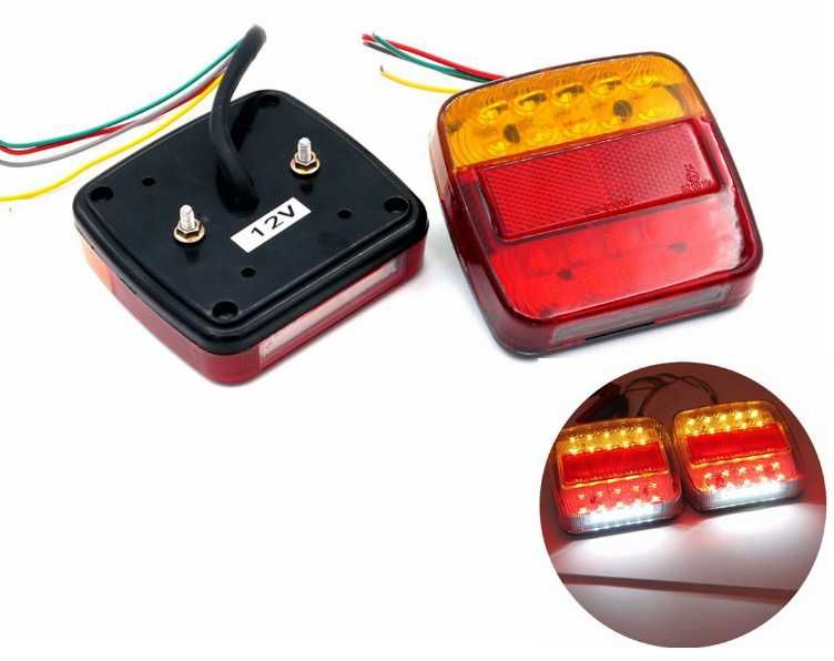 Фонари стопы габариты на прицеп лафет авто с подсветкой номера Led.