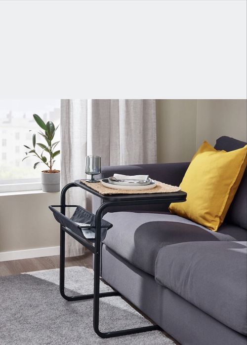 IKEA OLSEROD Stolik antracyt/ciemnoszary 53x50 cm