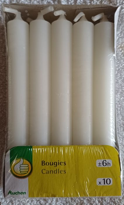 Свічки білі Spike 10шт. Франція