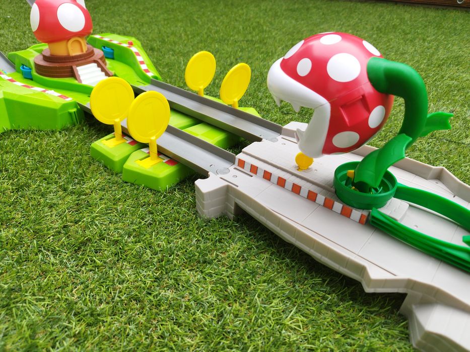 Pista Hot Wheels Mario Kart + acréscimo de pista Piranha