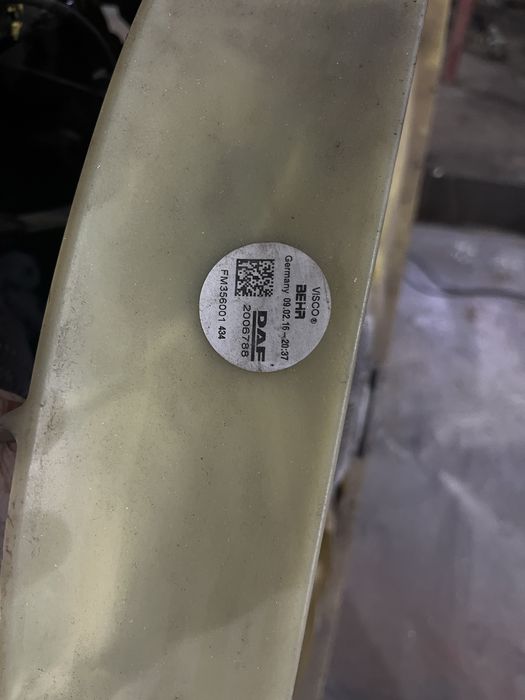 Крильчатка для DAF XF 106, крыльчатка вискомуфты, гидромуфты Даф 106.