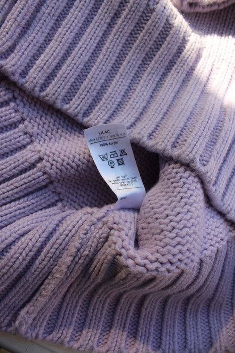 sweter liliowy Berkertex golf bawełniany