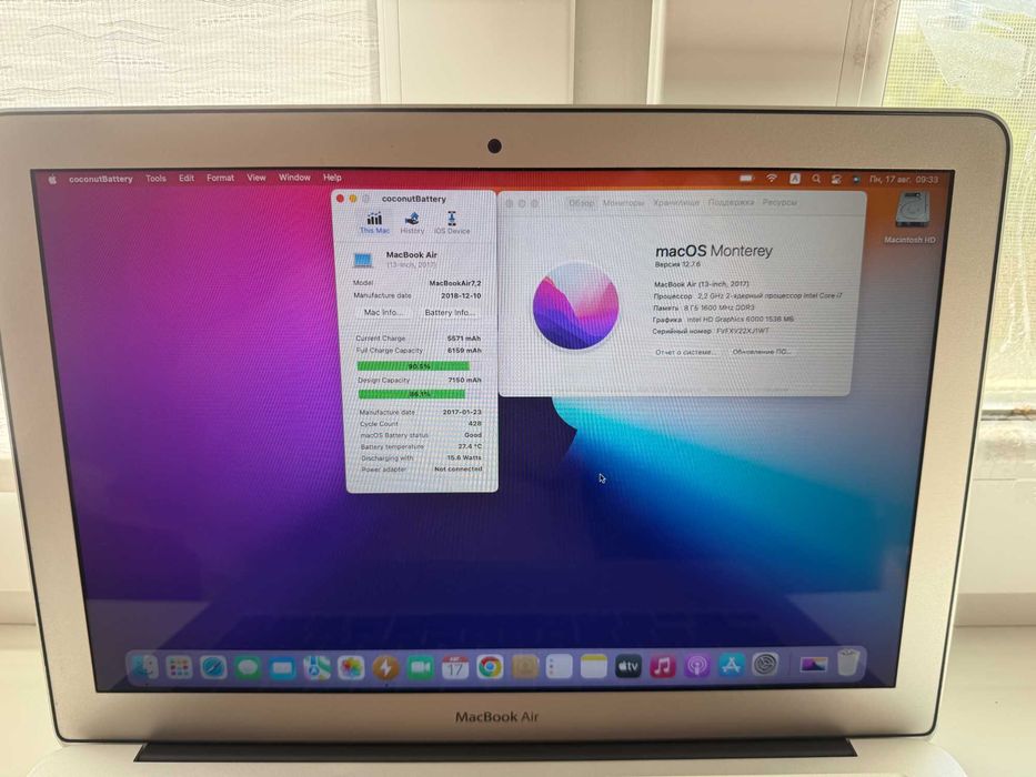 Macbook Air. 2017год