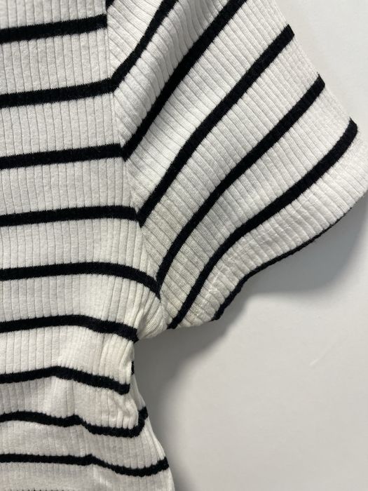prążkowany top w biało-czarne paski H&M S