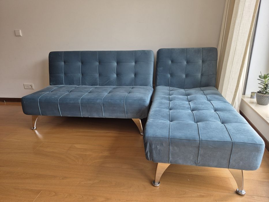Sofá Cama Chaise Longue Modular (Estado Novo!)