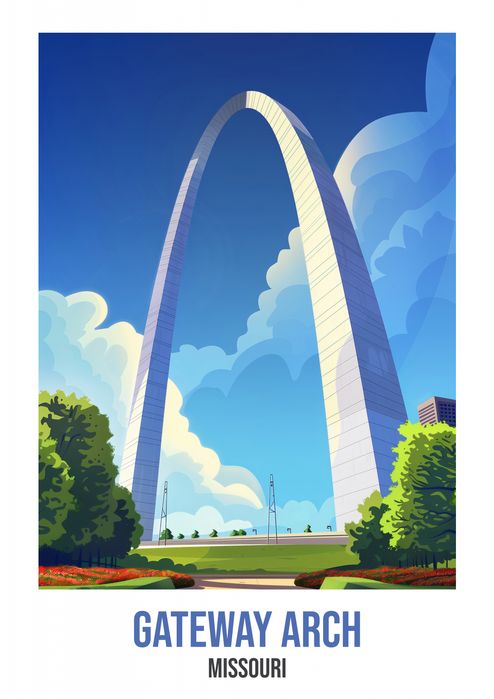 Plakat 59,4x84,1cm Gateway Arch