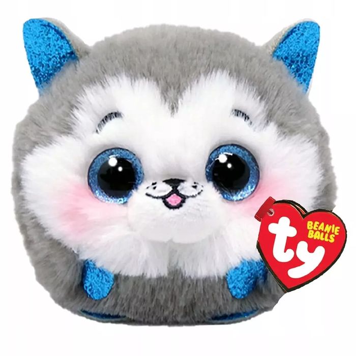 Maskotka TY Beanie Balls SLUSH szary pies Husky 42539. Nowy Produkt