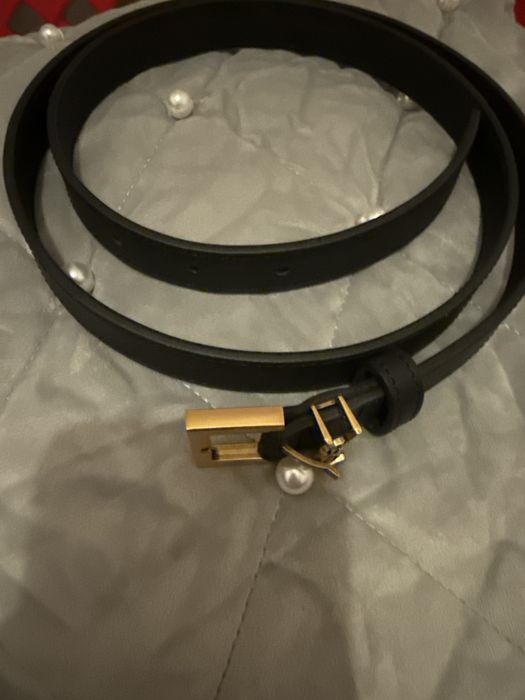 Pasek Yves Saint Laurent dl. 110 cm skora naturalna !