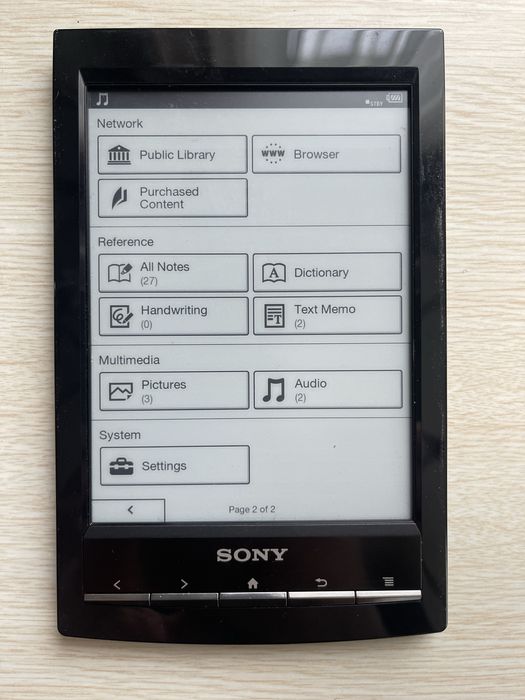 Електронна книга  SONY Model : PRS-T1