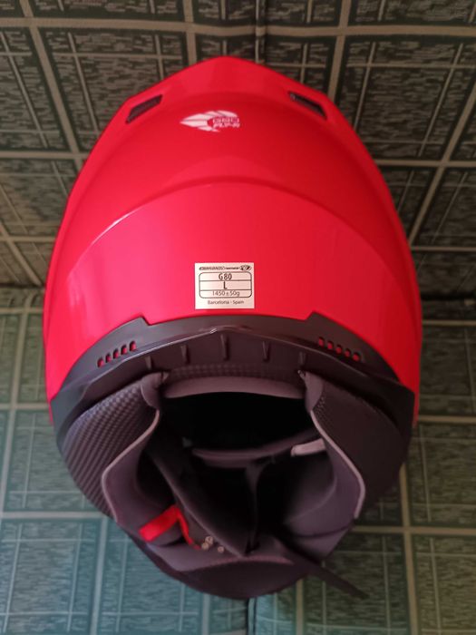 Capacete Moto Integral Gari Vermelho Tam L