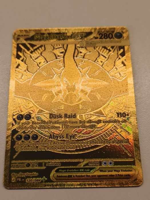 Karta Pokemon Mega Darkrai ex 120/084 Gold Hyper Rare