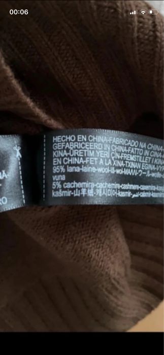Massimo Dutti - dłuższy sweterek  welniany
