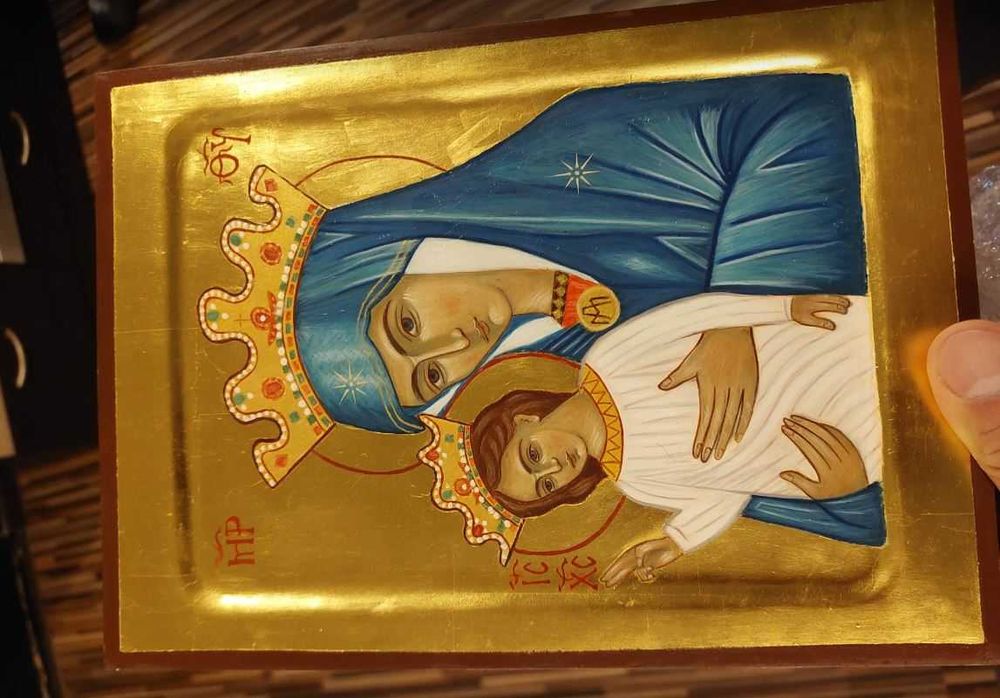 Ikona Maryja z Jezusem / Matki Kościoła / ślub prezent NOWA!!