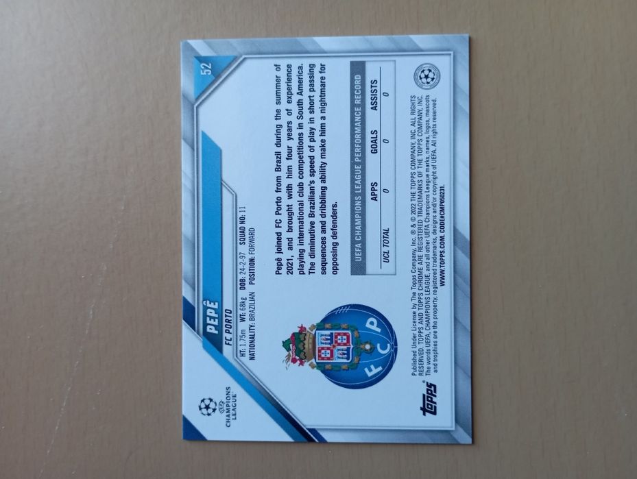 Topps Chrome Pepê