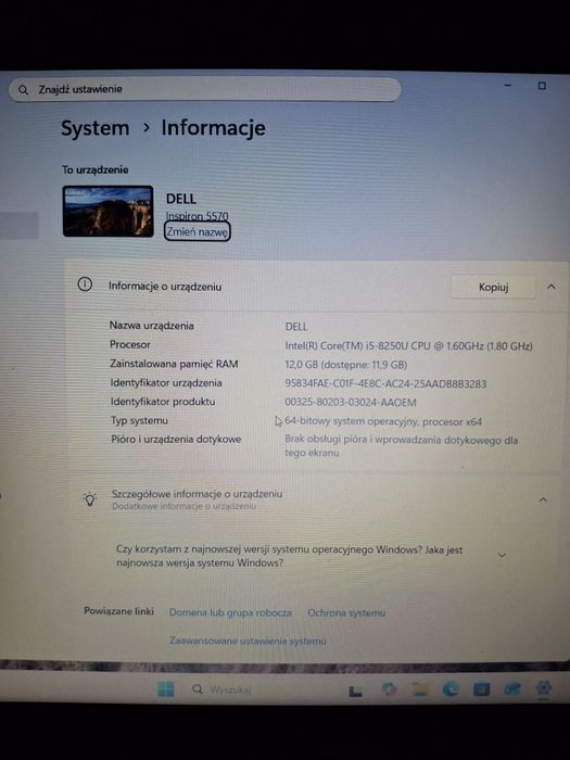 DELL Inspiron 5570 SSD 446GB 12 GB RAM