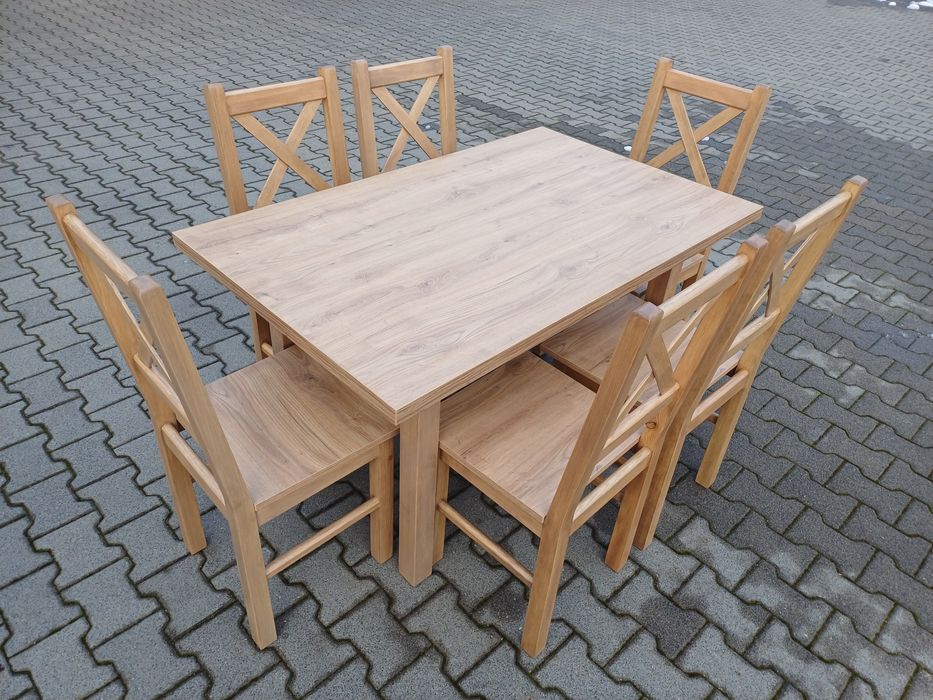stol 6 krzesel krzesla tanio solidnie do baru restauracji nowe