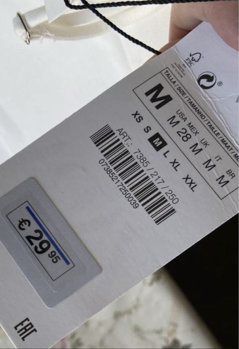 Сукня zara нова біла на тонких брительках