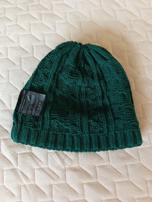 Комплект шапка і шарф C&A чоловічий в'язаний зелений