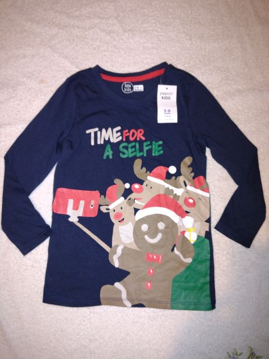 Новорічний реглан лонгслів 5-6років