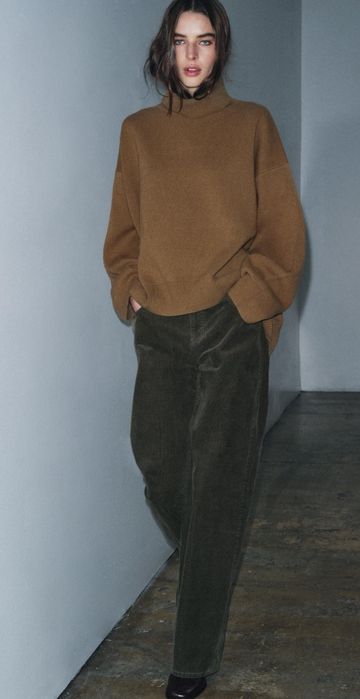Трендові зелені вельветки Zara