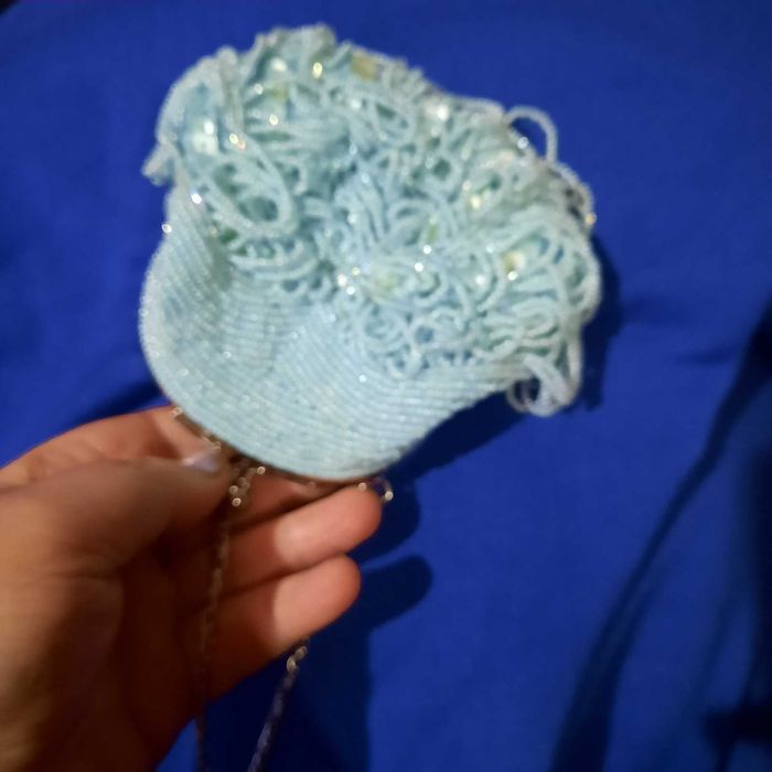 косметичка клатч бисер сумочка фирмa NEXT нежно голубая сумка кошелек