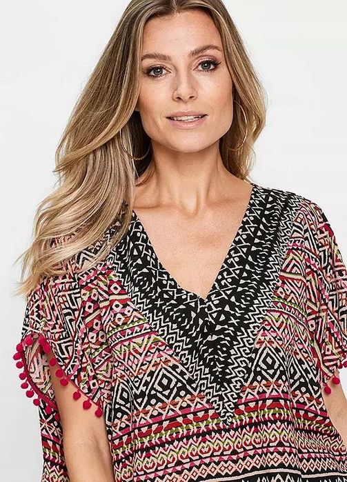 B.P.C tunika we wzory z pomponami 48/50.