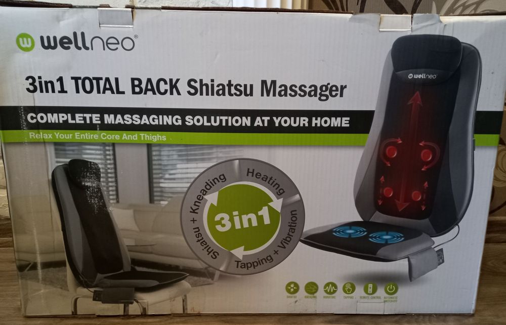 Масажер універсальний,массажная накидка шиацу Wellneo 3 in 1 Shiatsu