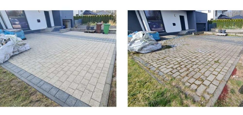 Profesjonalne mycie kostki brukowej elewacji dachów ogrodzeń tarasów