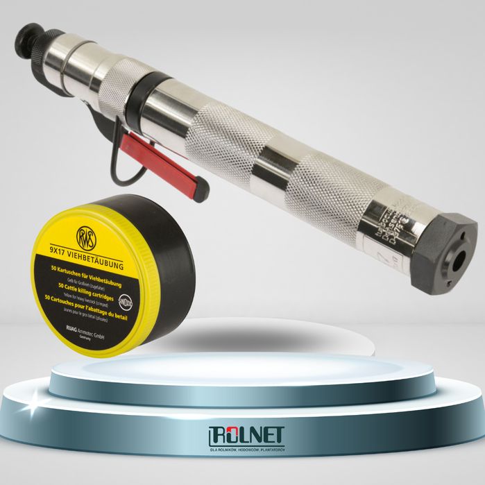 Aparat ubojowy BLITZ + 50 nabojów ŻÓŁTE krowy konie woły o małej masie