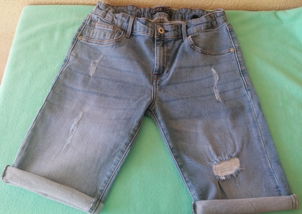 Calções de rapaz da Tiffosi de ganga