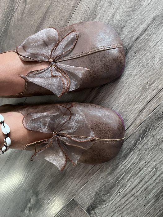 Mary Jane szerokie okrągłe noski mokasyny r.41 wkl.26,5cm nowe brąz