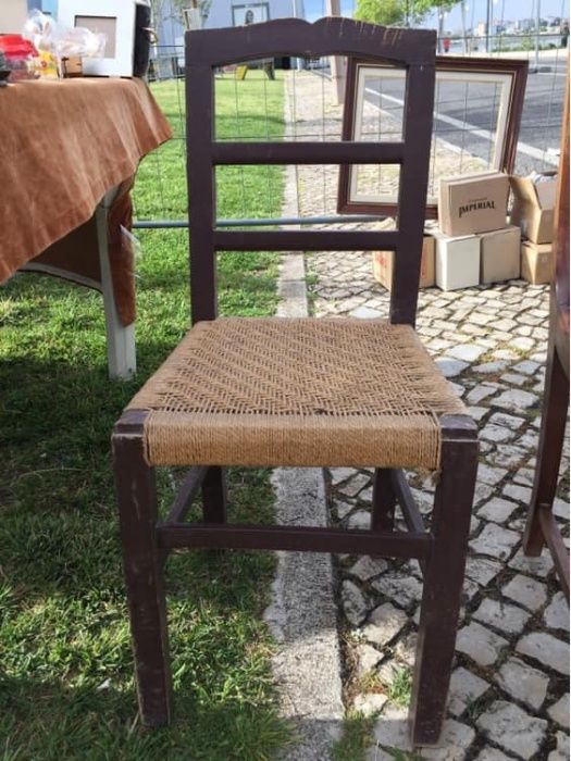 Cadeira assento em corda