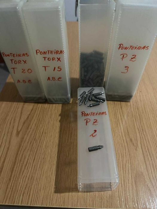 Ponteiras PZ 2 e 3 e de TORX T15 e T20
