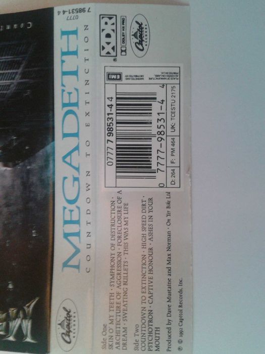 Zestaw kaset magnetofonowych/AC-DC,Megadeth,Ozzy,Clapton/