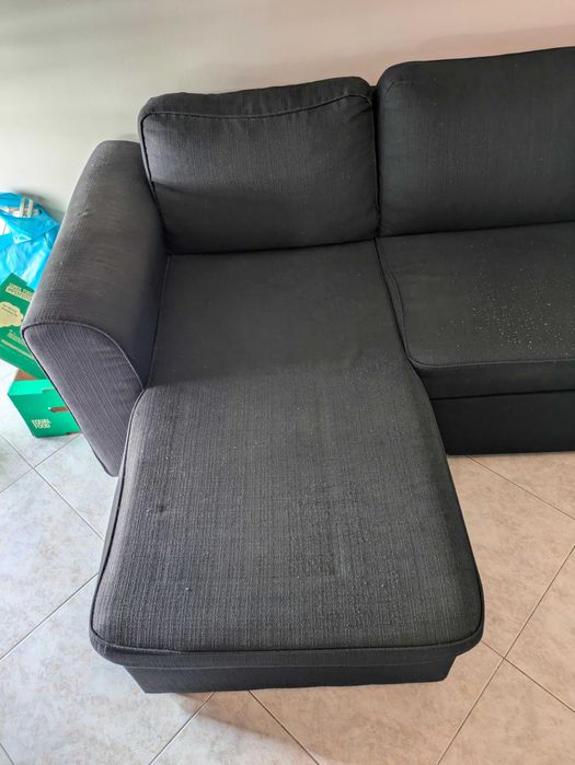 Sofá preto Conforama