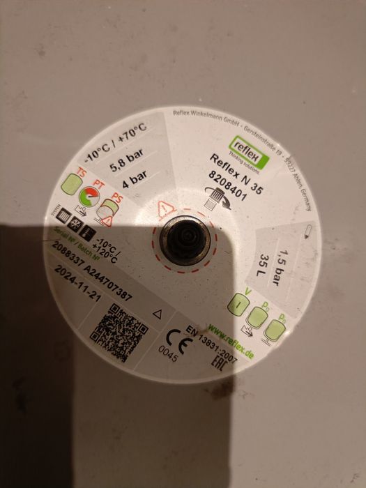 Naczynie przeponowe 35L reflex