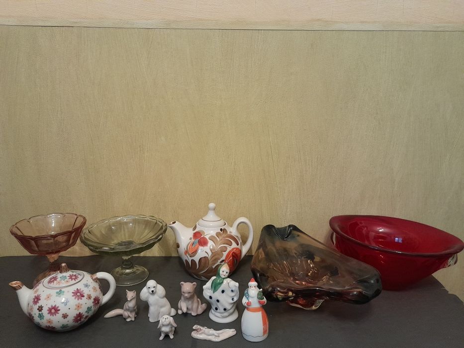 Блюдо кузнецов, пара чайная  лафитник