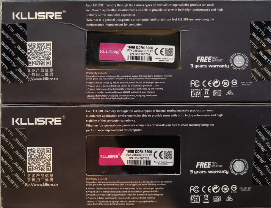 Pamięć RAM KLLISRE, DDR4, 32 GB(2X16 GB), CL22