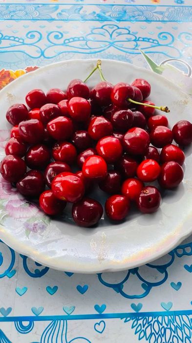 Ягоды черешни, красная сладкая