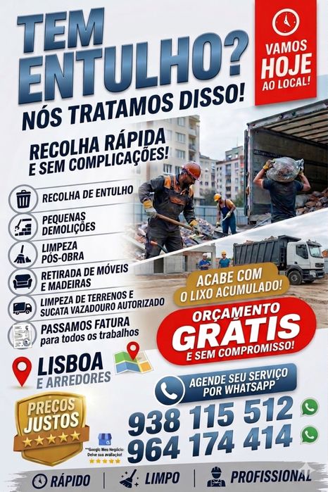 Recolha de Entulho, Móveis e Limpezas – Lisboa e Arredores