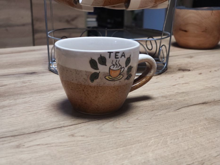 Набір керамічних чашок для чаю з підставкою TEA (6 шт)