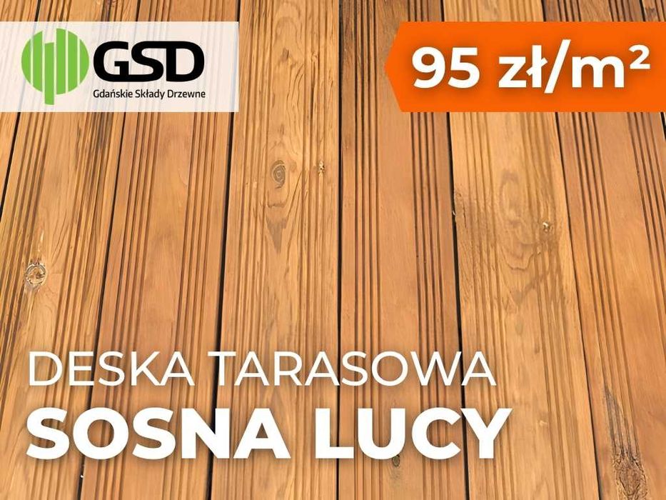 Deska tarasowa LUCY impreg. brąz SOSNA 27 x 145 x 4000 mm PROMOCJA !!!