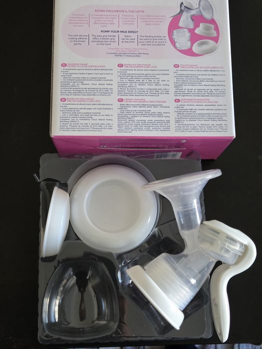 Bomba Tira-Leite Manual Chicco NaturalFeeling (S/ Biberão) - Como Nova