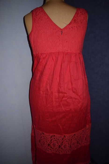 Rinascimento Piękna sukienka długa lniana włoska nowa_40